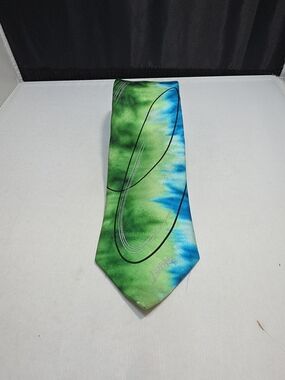 J. Garcia "Butterfly Study II" Collector’s Edition Silk Tie Blue Green